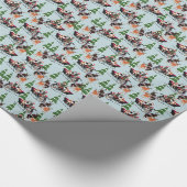 Coonhound-Schlitten-Packpapier Geschenkpapier (Ecke)