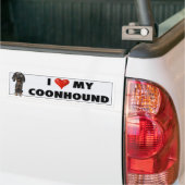 Coonhound-(Schwarzes und TAN) Liebe BTC Autoaufkleber (Auf Lkw)