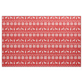 Coonhound-Silhouette-Weihnachtsmuster-Rot Stoff (Fat Quarter (45,7 x 55,9 cm))
