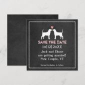 Coonhound-Silhouetten Hochzeitssache Datum speiche Save The Date (Vorne/Hinten)