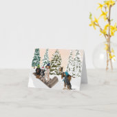 Coonhound Sledding Karte (Gelbe Blume)