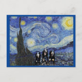 Coonhound Starry Night, Kunstlöffel Postkarte (Vorderseite)