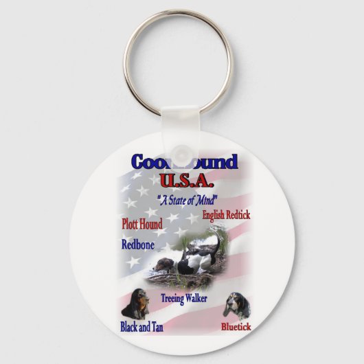 Coonhound USA Geschenke Schlüsselanhänger (Vorderseite)