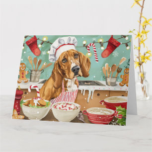 Coonhound-Weihnachtsbacken: Festliches Weihnachten Karte
