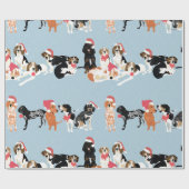 Coonhound-WeihnachtsPackpapier Geschenkpapier (Flach)