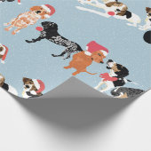 Coonhound-WeihnachtsPackpapier Geschenkpapier (Ecke)