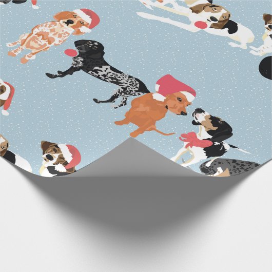 Coonhound-WeihnachtsPackpapier Geschenkpapier (Ecke)