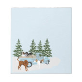 Coonhound Winter Notizblock (Vorderseite)