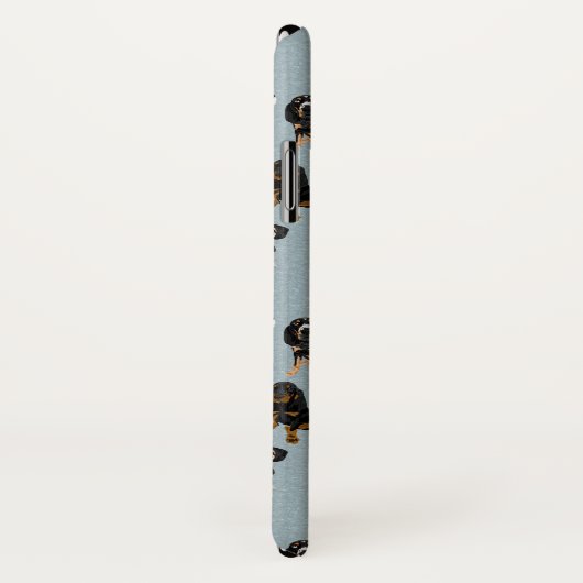 Coonhounds auf Blau Case-Mate iPhone Hülle (Hinten/Rechts)