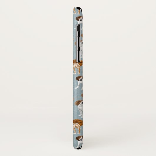 Coonhounds auf Blau Case-Mate iPhone Hülle (Hinten/Links)