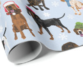 Coonhounds Hellblau Geschenkpapier (Rolleneckpunkt)
