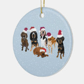 Coonhounds Santa Keramik Ornament (Links)