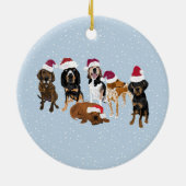 Coonhounds Santa Keramik Ornament (Hinten)