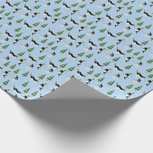 Coonhounds verzieren Packpapier (Ecke)