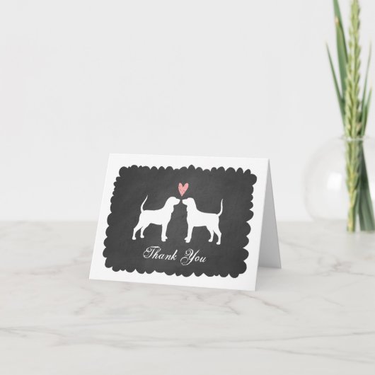 Coonhounds Wedding Vielen Dank Dankeskarte (Vorderseite)