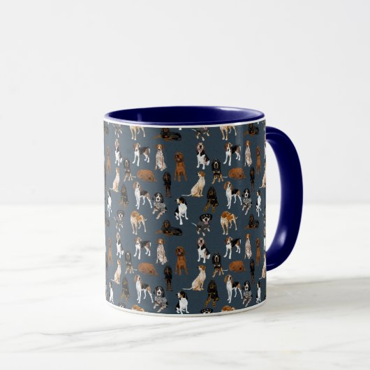 CoonhoundsBlue Tasse (VorderseiteRechts)