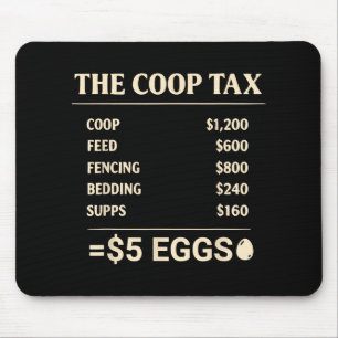 Coop Steuer Lustig Verrückte Ckyard Hühnerdame Bau Mousepad