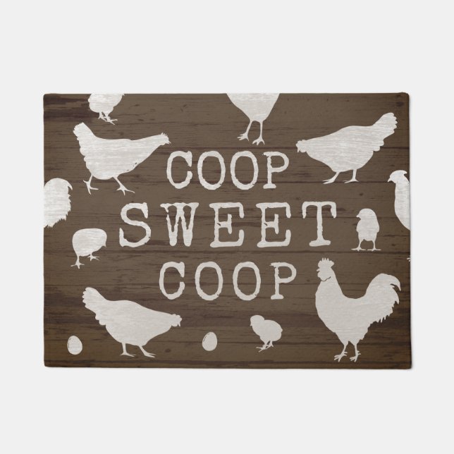 Coop Sweet Coop Homestead Hühner Henhaus Fußmatte (Vorderseite)