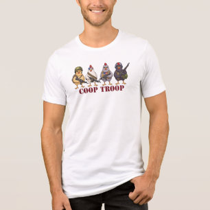 Coop Troop Lustiger 4. Juli Militär-Hennen Tri-Blend Shirt