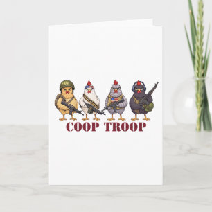 Coop Troop Lustiges 4. Juli Militär-Hennen Karte