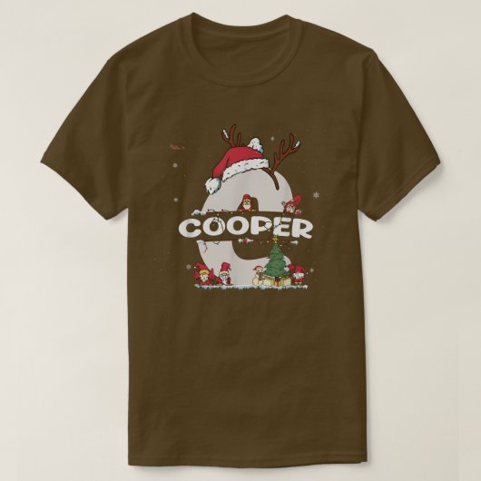 Cooper Christmas Shirt w Cooper Name for funny Xma (Design vorne)