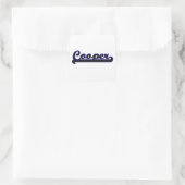 Cooper Classic Job Design Quadratischer Aufkleber (Tasche)