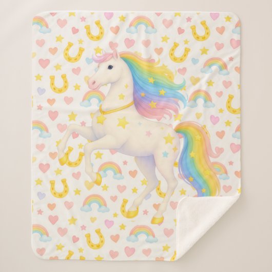 Cooper & Cody Best-Friend Horses Fleece Throw  Sherpadecke (Vorderseite)