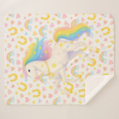 Cooper & Cody Best-Friend Horses Fleece Throw Sherpadecke (Vorderseite (Horizontal))