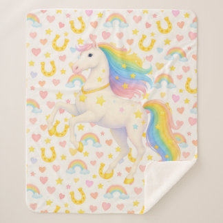 Cooper & Cody Best-Friend Horses Fleece Throw  Sherpadecke