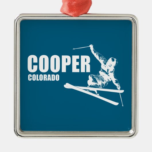 Cooper Colorado Skier Ornament Aus Metall (Vorne)