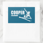 Cooper Colorado Skier Rechteckiger Aufkleber (Tasche)
