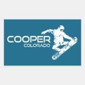 Cooper Colorado Snowboarder Rechteckiger Aufkleber (Vorderseite)