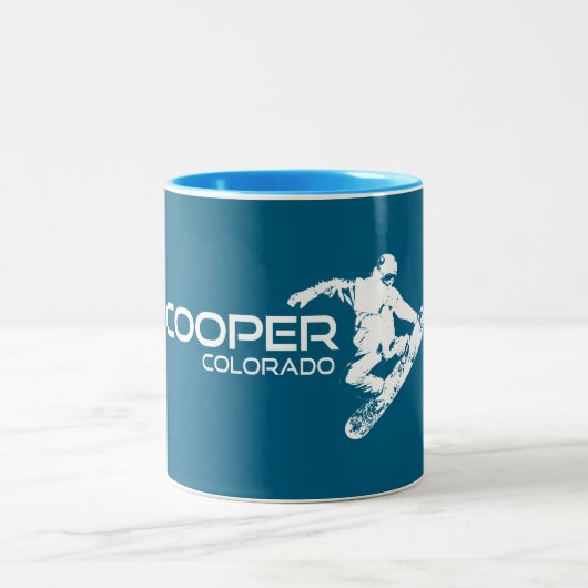 Cooper Colorado Snowboarder Zweifarbige Tasse (Mittel)