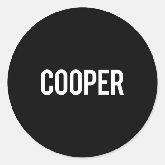Cooper - Cool New Funny Name Fan Gift Tee Runder Aufkleber (Vorderseite)