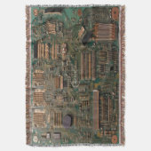 Cooper Cotton Throw Blanken, grün und deckend Decke (Vorderseite Vertikal)