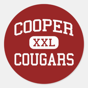 Cooper - Cougars - High School - Abilene Texas Runder Aufkleber