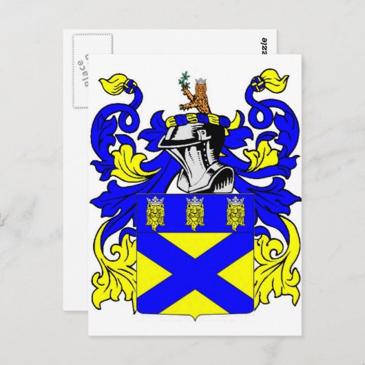 Cooper (Englisch) Wappen Postkarte (Vorne/Hinten)