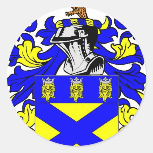 Cooper (Englisch) Wappen Runder Aufkleber (Vorderseite)