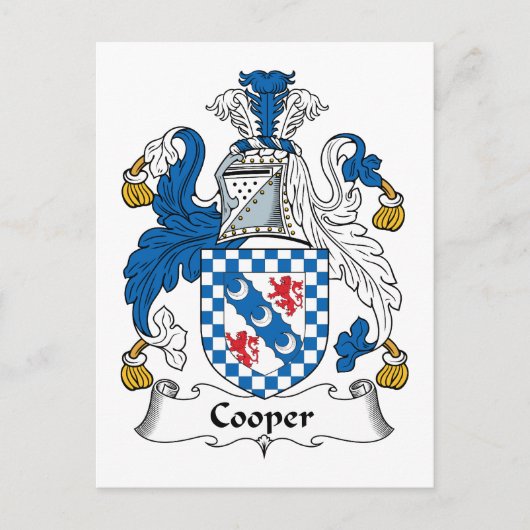 Cooper-Familienwappen Postkarte (Vorderseite)