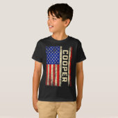 Cooper Last Name Shirt Cooper Name American Flag F (Vorne ganz)
