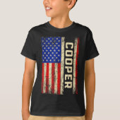 Cooper Last Name Shirt Cooper Name American Flag F (Vorderseite)