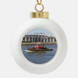 Cooper-Moran-Ball oder Schneeflocke Keramik Kugel-Ornament