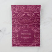 Cooper Rose Great Gatsby 1920er Hochzeit Karte (Innenseite)