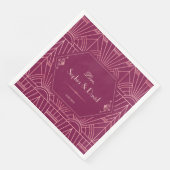 Cooper Rose Great Gatsby 1920er Hochzeit Serviette (Ecke)