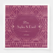 Cooper Rose Great Gatsby 1920er Hochzeit Serviette (Vorderseite)