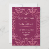 Cooper Rose Great Gatsby 1920er Save the Date Einladung (Vorderseite)