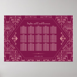 Cooper Rose Great Gatsby Hochzeitskarte Poster