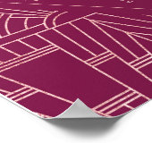 Cooper Rose Great Gatsby Hochzeitskarte Poster (Ecke)