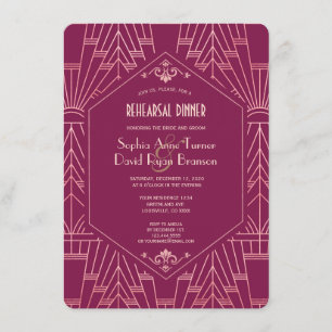 Cooper Rose Great Gatsby Probe Dinner der 20er Jah Einladung