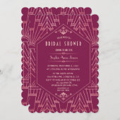 Cooper-Rose Großes Gatsby-Brautparty der 1920er Ja Einladung (Vorne/Hinten)